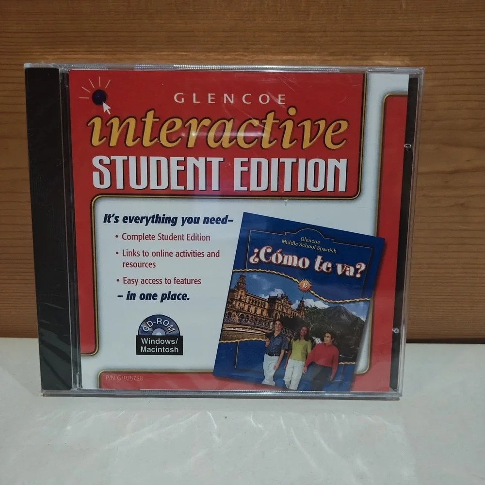 Glencoe Spanish: Como te Va Interactive Student Edition PC MAC CD New Sealed
